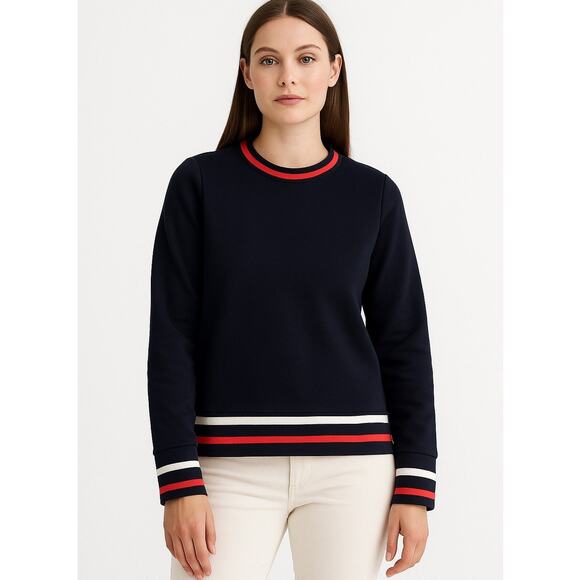 Banana Republic Crewneck Sweatshirt.Red White Blue Preppy Top XS Stripes Coastal - Picture 12 of 12